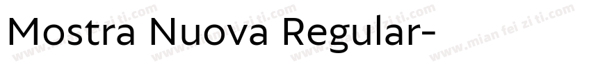 Mostra Nuova Regular字体转换